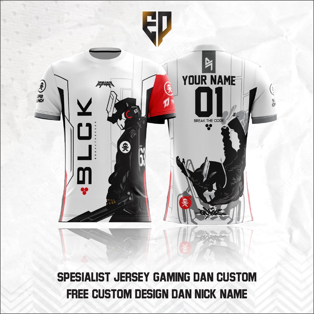 Desain Jersey ESport Gaming MLBB PUBG Custom