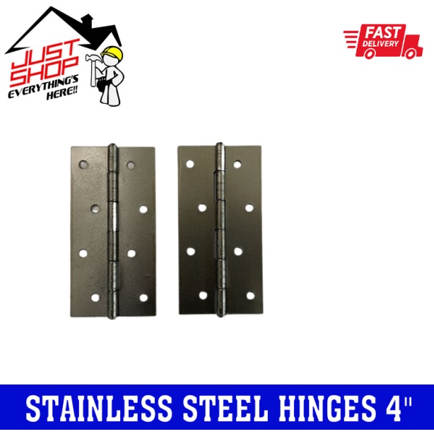 Iron Hinges 4" / Thin Steel Hinges / 100MM / 1 UNIT Shopee Malaysia