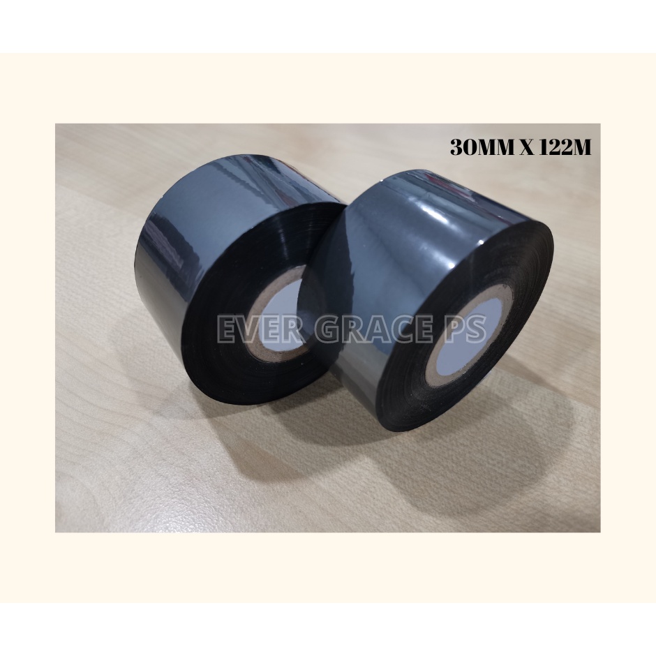 Hot Print Ribbon 30mm x 122m Black | Shopee Malaysia