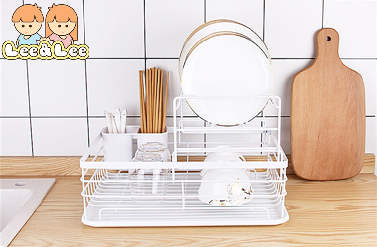 Japanese Style Minimalist Double Layer Dish Rack Dish Drainer Multipurpose Drain Water Sink Rack Storage Rak Pinggan Shopee Malaysia