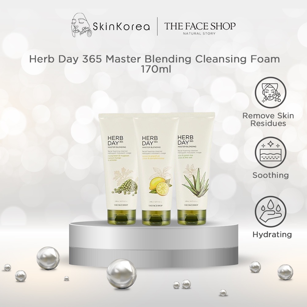 The Face Shop Herb Day 365 Master Blending Cleansing Foam 170ml Shopee Malaysia