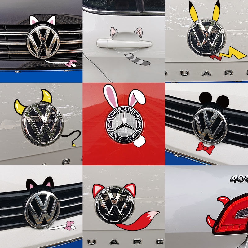 Car stickers car body stickers cute rabbit ears cat ear personality ...