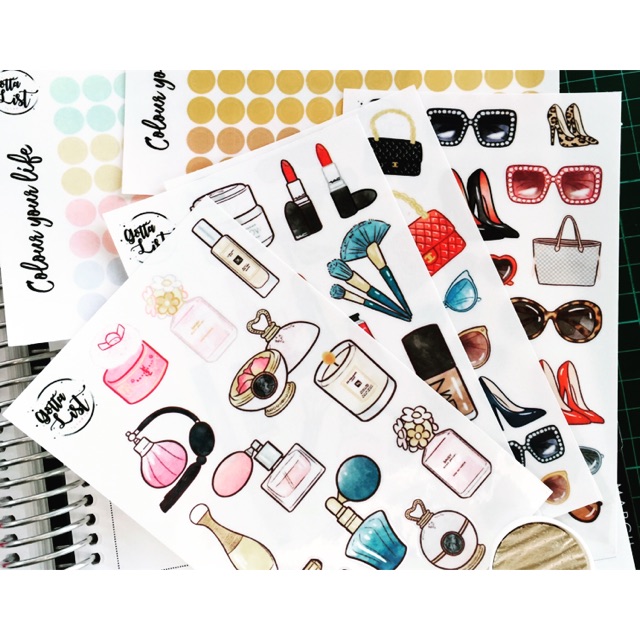 Glam Girl Transparent Planner Sticker Sheets | Shopee Malaysia