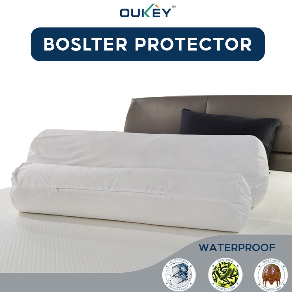 Zipper Bolster Cover Waterproof Bolster Case Bedbug Proof Pillowcase
