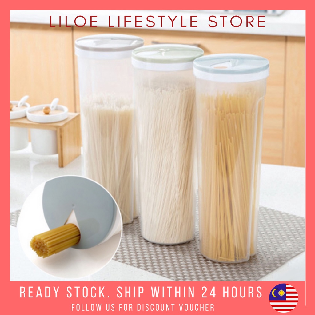 Spaghetti Pasta Food Storage Container with Lid. Noodle Rice Cutlery ...