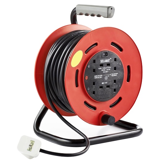 SELAMAT 12M INDUSTRIAL TYPE EXTENSION CABLE REEL SIRIM | Shopee Malaysia