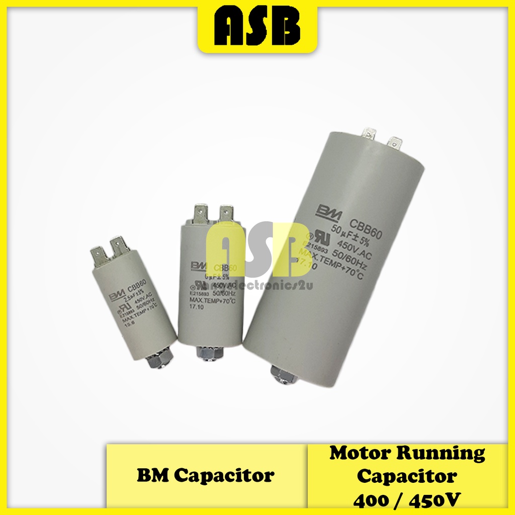 (1pc) BM Capacitor 400V / 450V ( 25UF , 30UF , 35UF , 40UF , 45UF ...