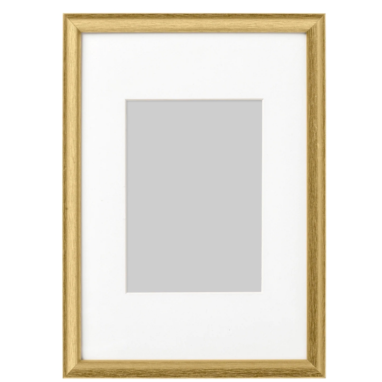 SILVERHOJDEN Picture / Photo Frame , goldcolour, 13x18 cm / 21x30 cm