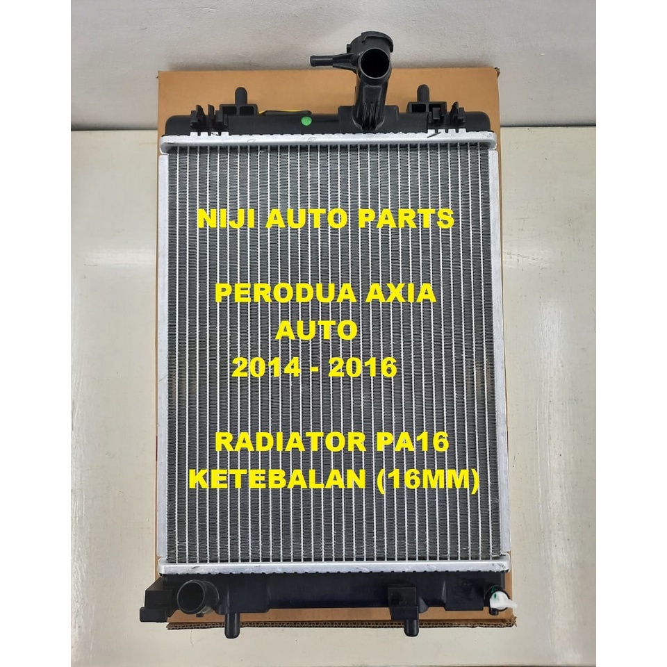 Radiator Perodua Axia Manual 2014 2016 Year Tangki Air Kereta