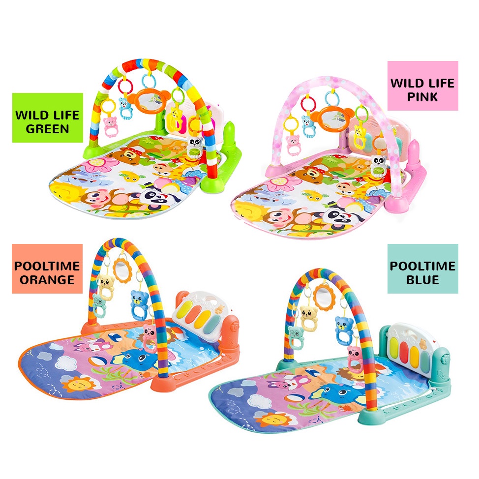 Baby Wild Fitness Gym Play Mat with Music Piano Toy Soft Lighting Early