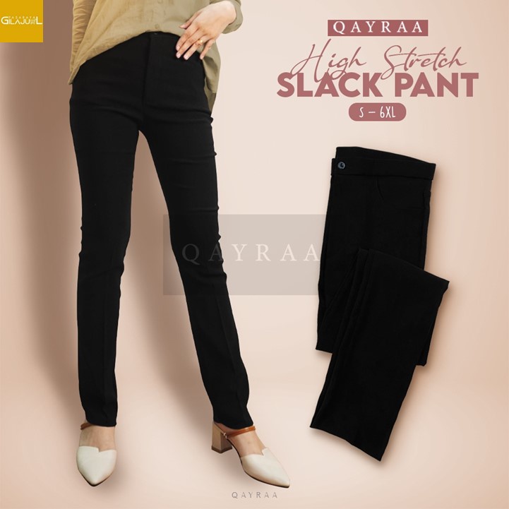 Seluar slack store hitam slim fit