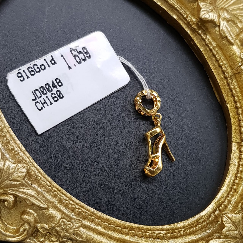 Ready Stock 916 Gold Pandora Charm Fashion High Heels Shopee Malaysia