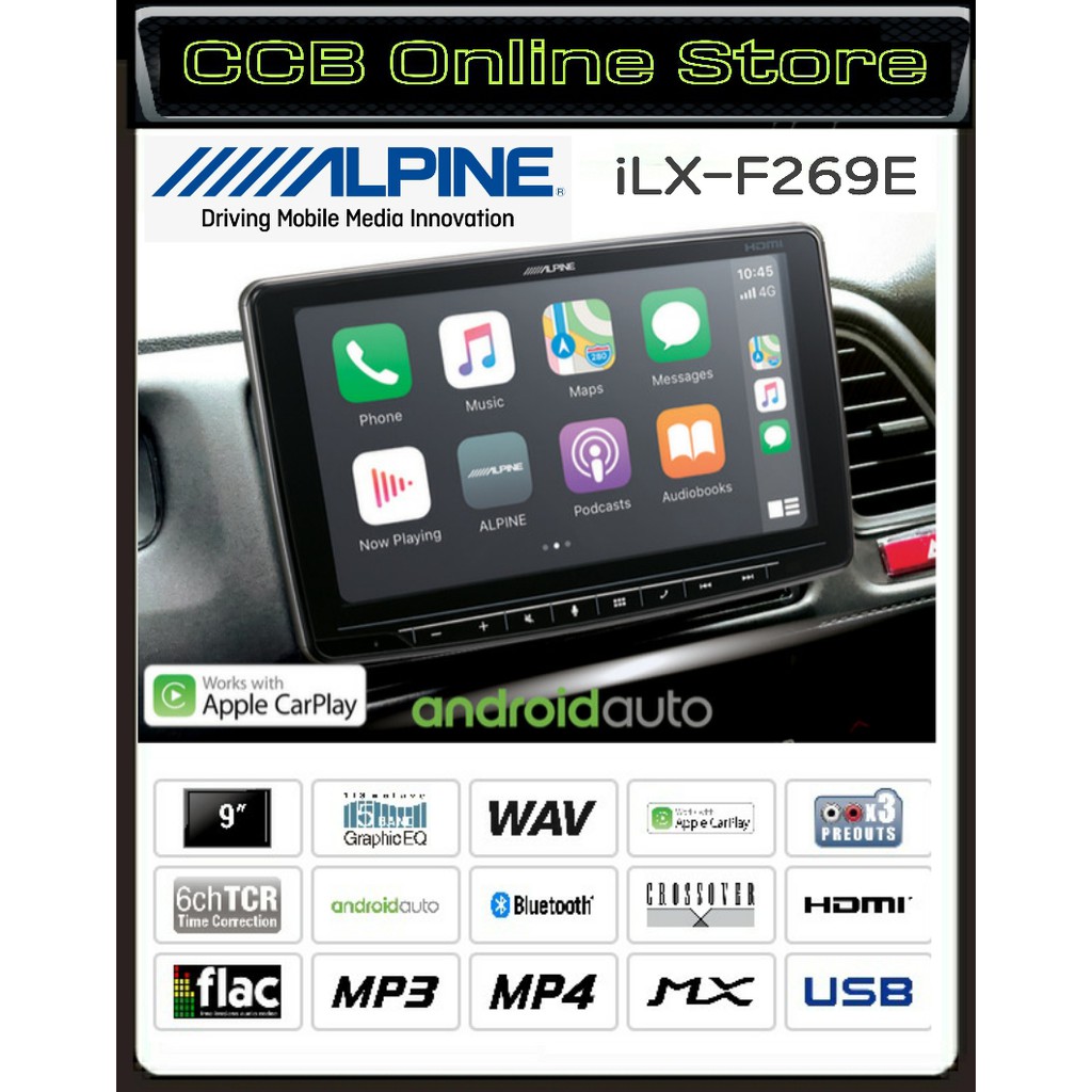 Alpine Halo9 - 9” Touchscreen DAB Bluetooth CarPlay Android