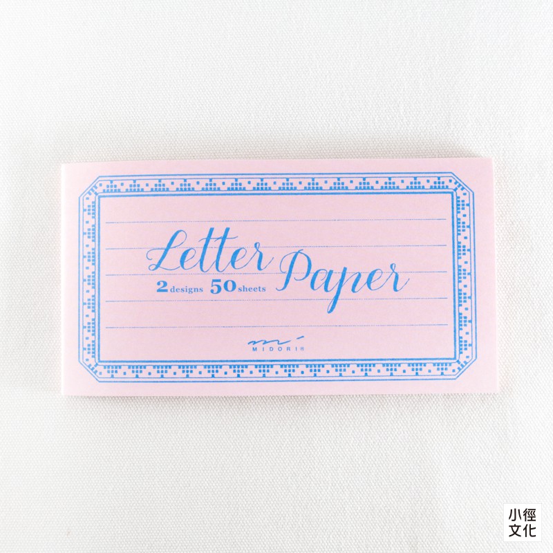 MIDORI Letter Paper Standing Note-Mosaic _ Horizontal Line, Pink ...