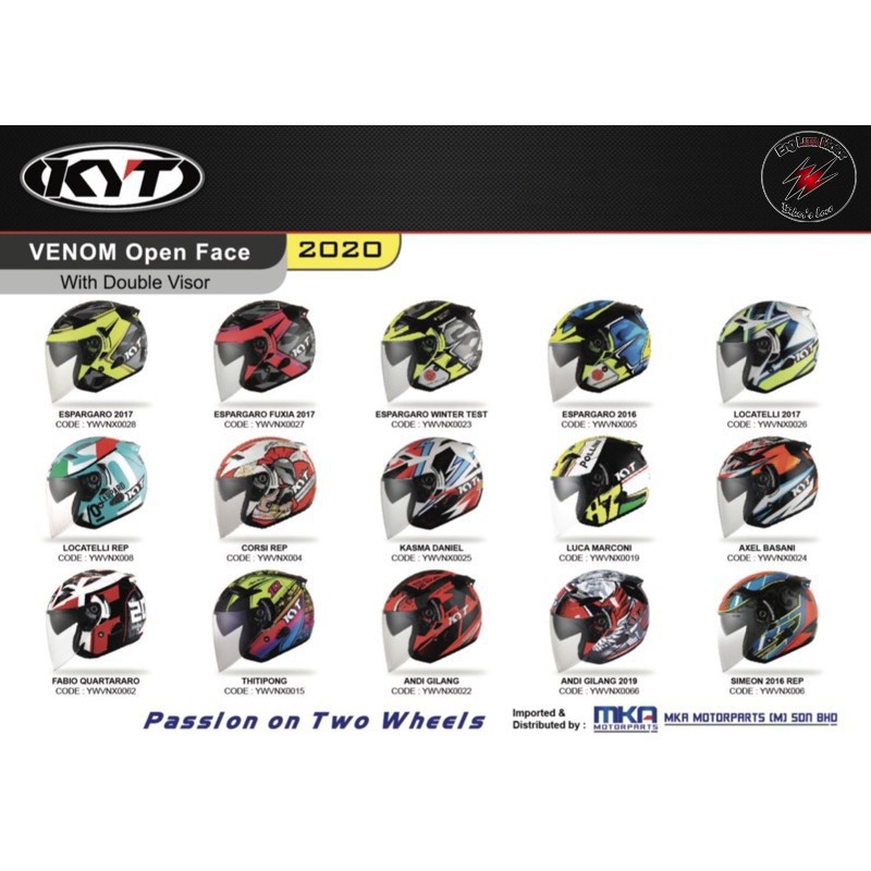 Kyt helmet open store face