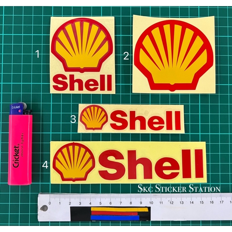 Shell / Royal Dutch Shell Designs Sticker Cutting Overlapping ...