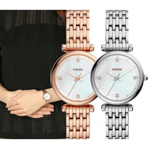 OFFICIAL WARRANTY Fossil Women s ES4430 Carlie Mini Stainless Steel Watch Shopee Malaysia