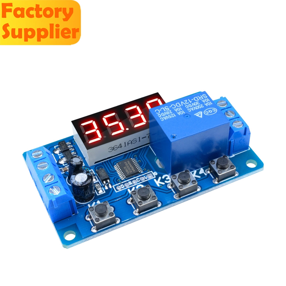DC 12V LED Display Digital Timer Automation Delay Relay Programmable ...