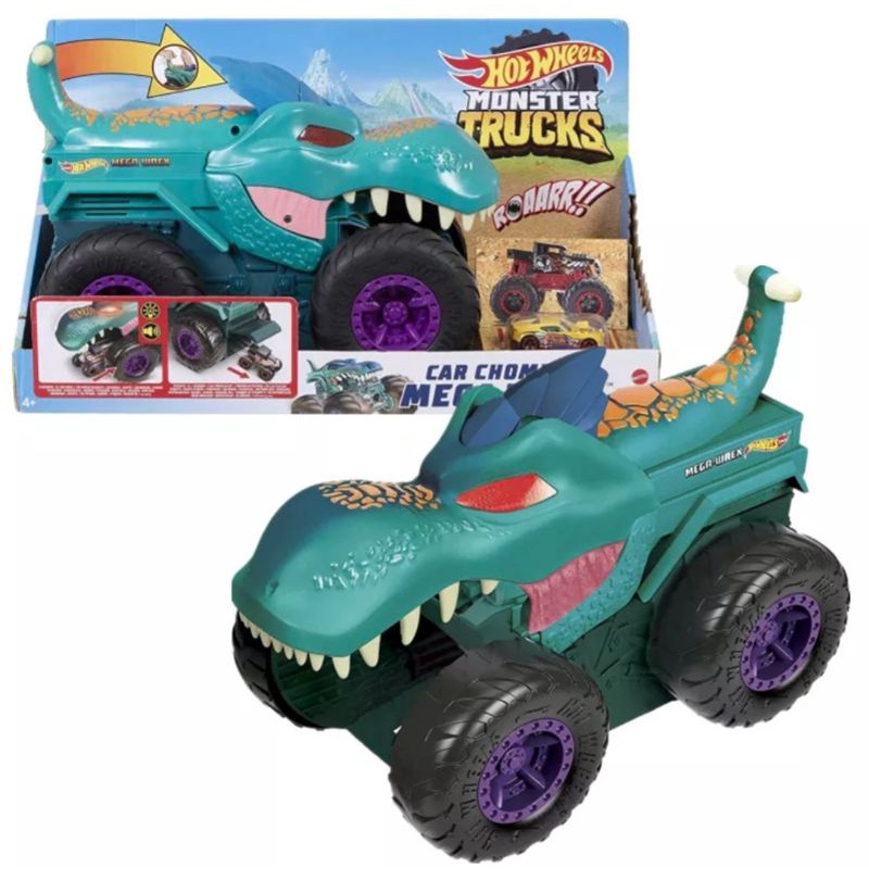 Hot Wheels Monster Trucks Car Chompin Mega Wrex Gaint Size Playset Original Mattel Hotwheels