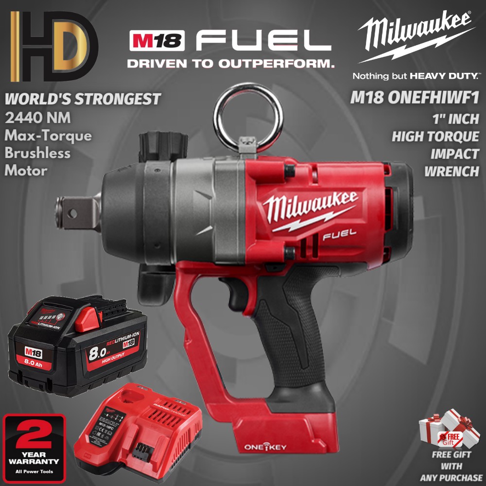 Milwaukee M18 ONEFHIWF1 Fuel 1 Inch High Torque Impact Wrench 2440NM Brushless Motor 1 Inch Impact Gun