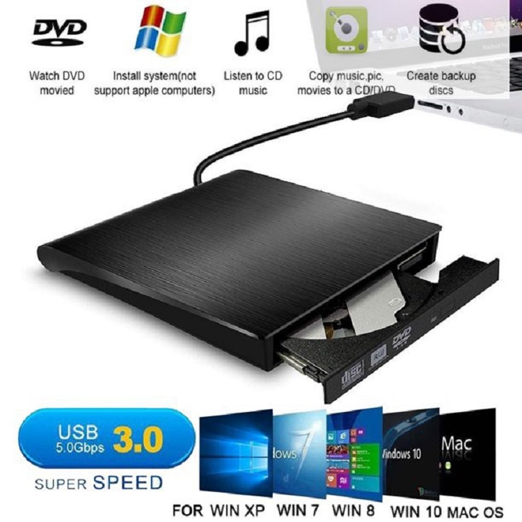 External DVD Drive USB 3.0 Optical CD RW Rom Player Slim Portable ...