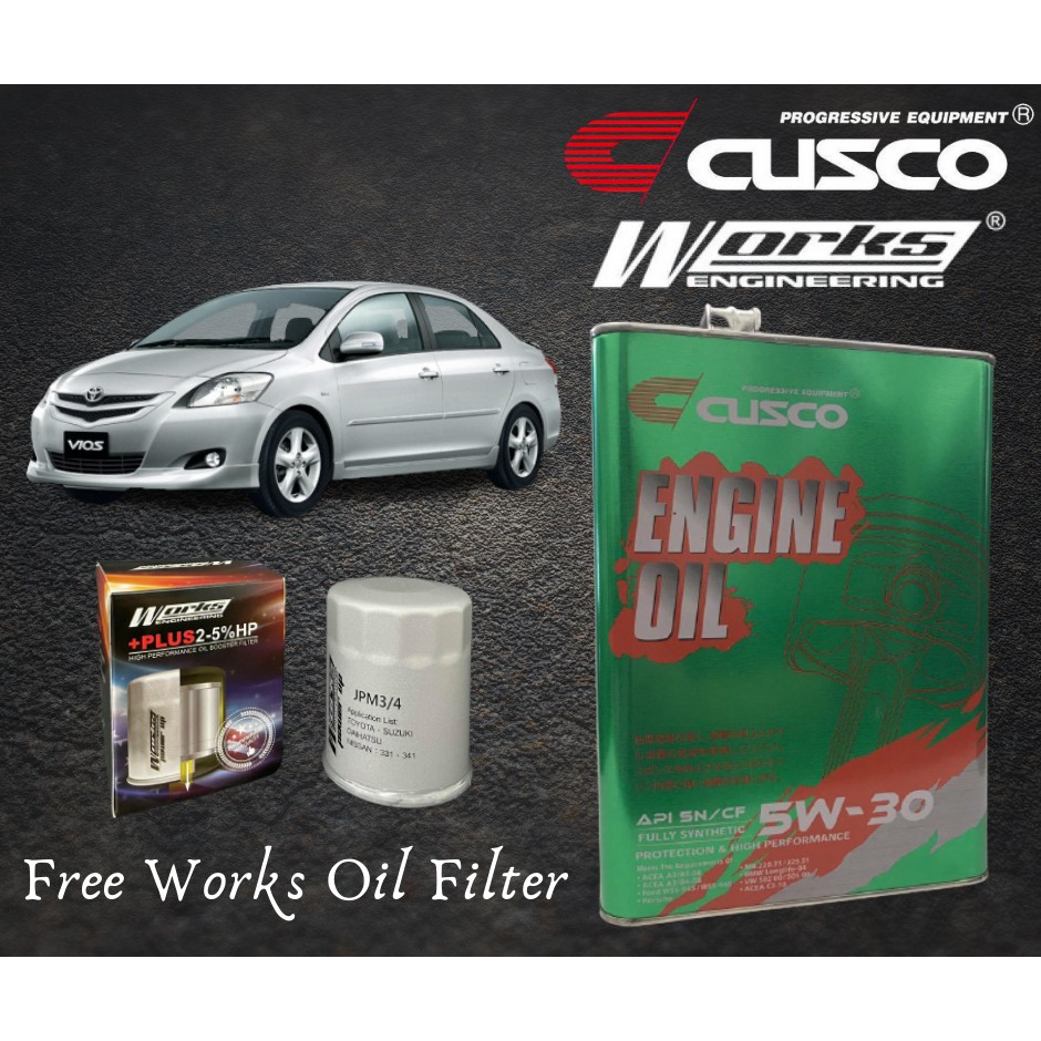 TOYOTA VIOS NCP93 20072012 CUSCO JAPAN FULLY SYNTHETIC ENGINE OIL 5W30