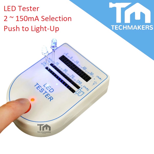 LED Tester Box Mini Light-Emitting Diode Test Box 2~150mA for Polarity/Brightness DIY Check TechMakers