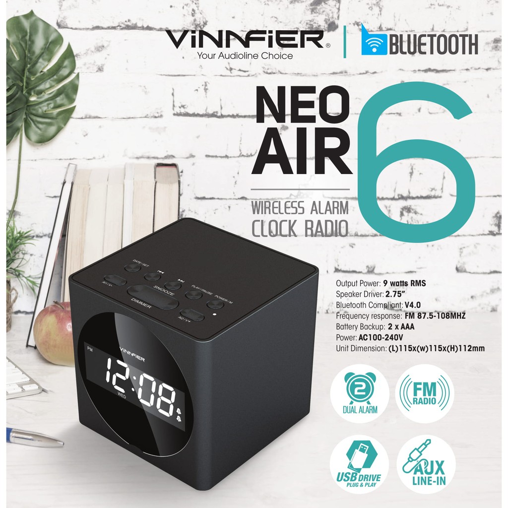 VINNFIER NEO AIR 6 PORTABLE SPEAKER BLUETOOTH WITH WIRELESS CHARGER