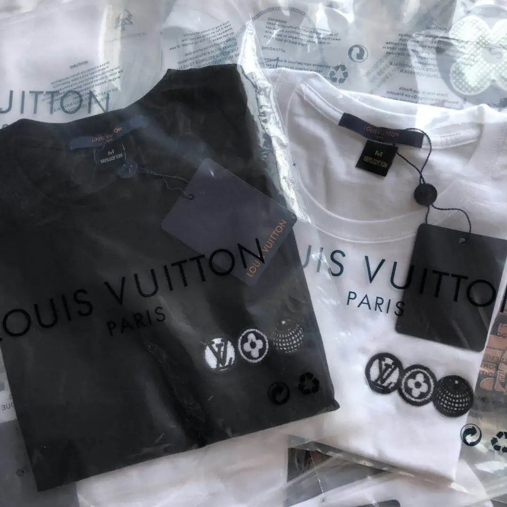 LOUIS VUITTON LV circle LV logo embroidery simple Short sleeve T
