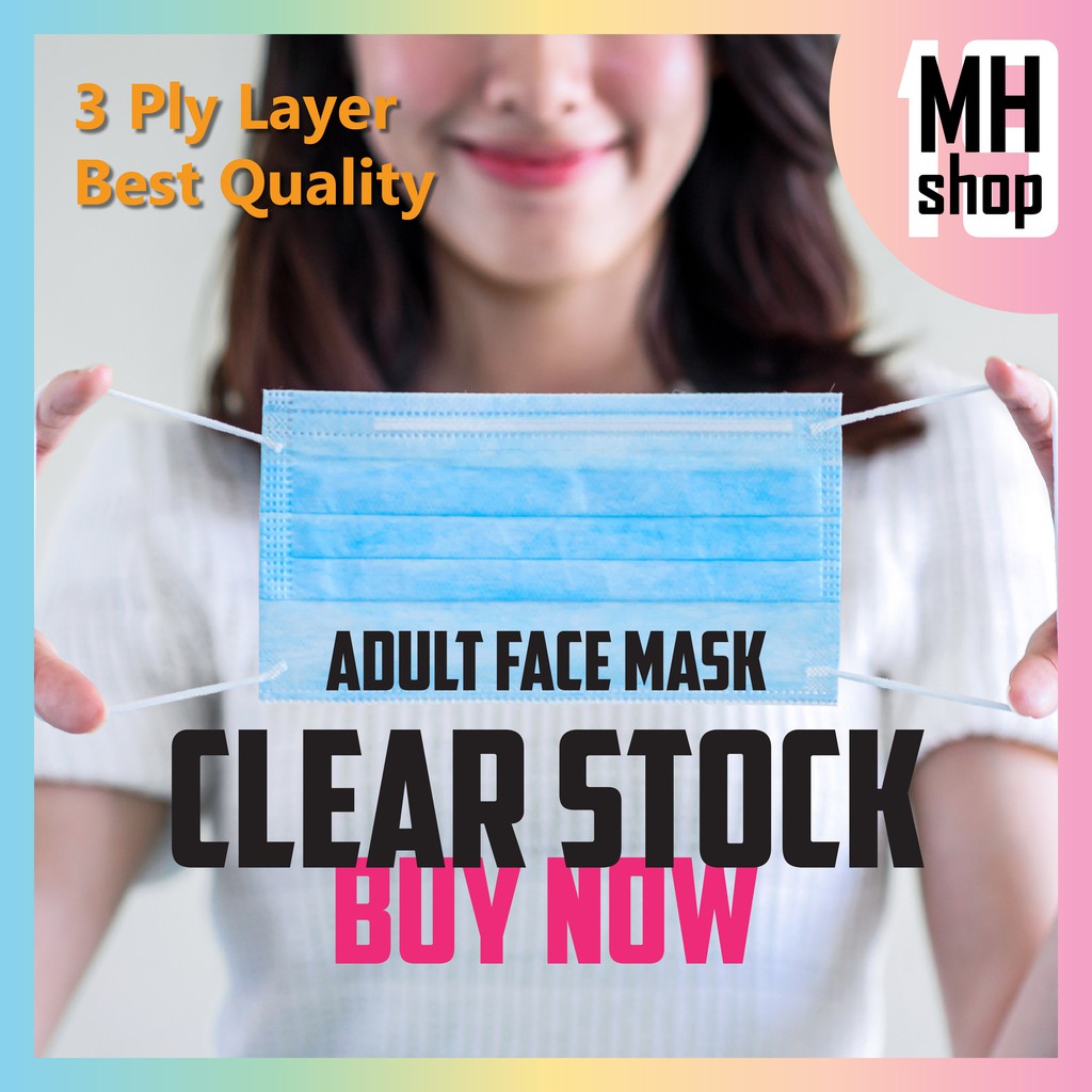 Ready Stock ️3ply Adult Disposable Face Mask🚚ship Out Within 24hours🚚 