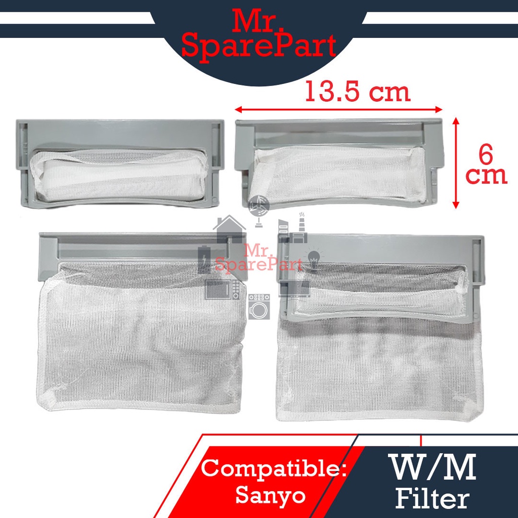 ( Compatible : Sanyo ) Washing Machine Dust Filter ( 13.5*6 cm ...