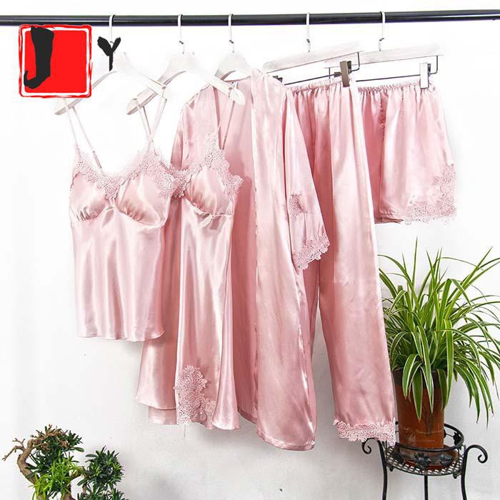 【ready Stock】 Satin Baju Tidur Tido Wanita Seksi Soft Silk Pyjamas Victoria Secret Sexy Pejamas 