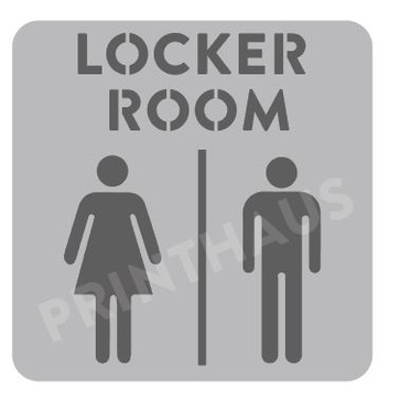 Modern ACP Male Locker Sign Female Locker Sign Papan Tanda Loker Lelaki ...