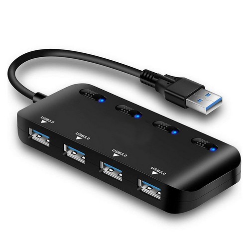 Hub Split usb 3.0 Ultra Slim Port With Switch (4 Ports) - usb 1 To 4 ...