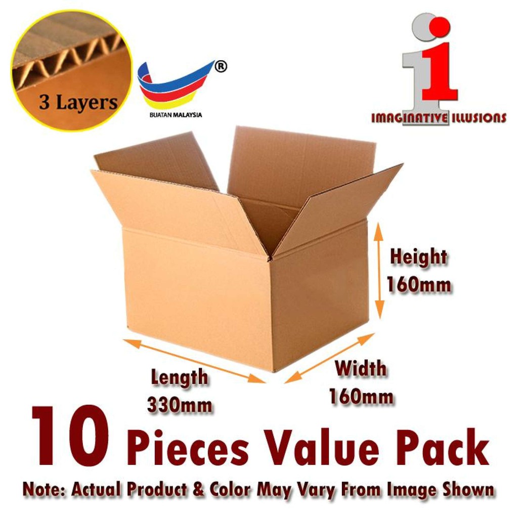 Corrugated Carton Box 330mm x 160mm x 160mm for Courier, Parcel ...