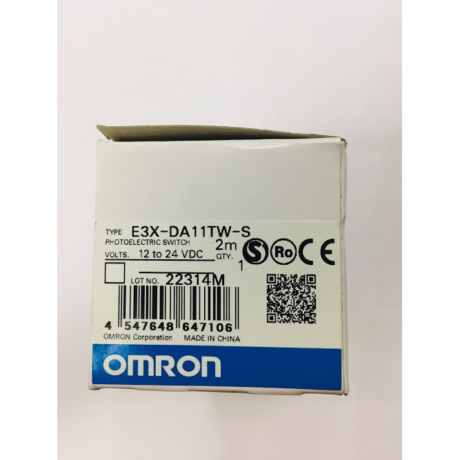 Omron Digital Fiber Amplifier Unit E3x-da11tw-s 2m 