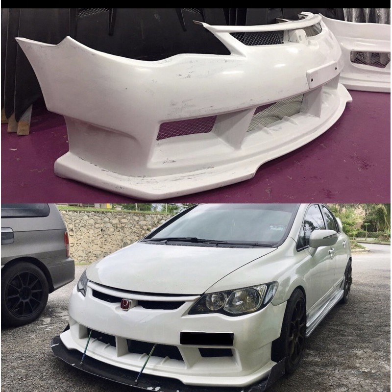 Honda Civic Fd Fd Spoon Front Bumper Bodykit Body Kit Shopee