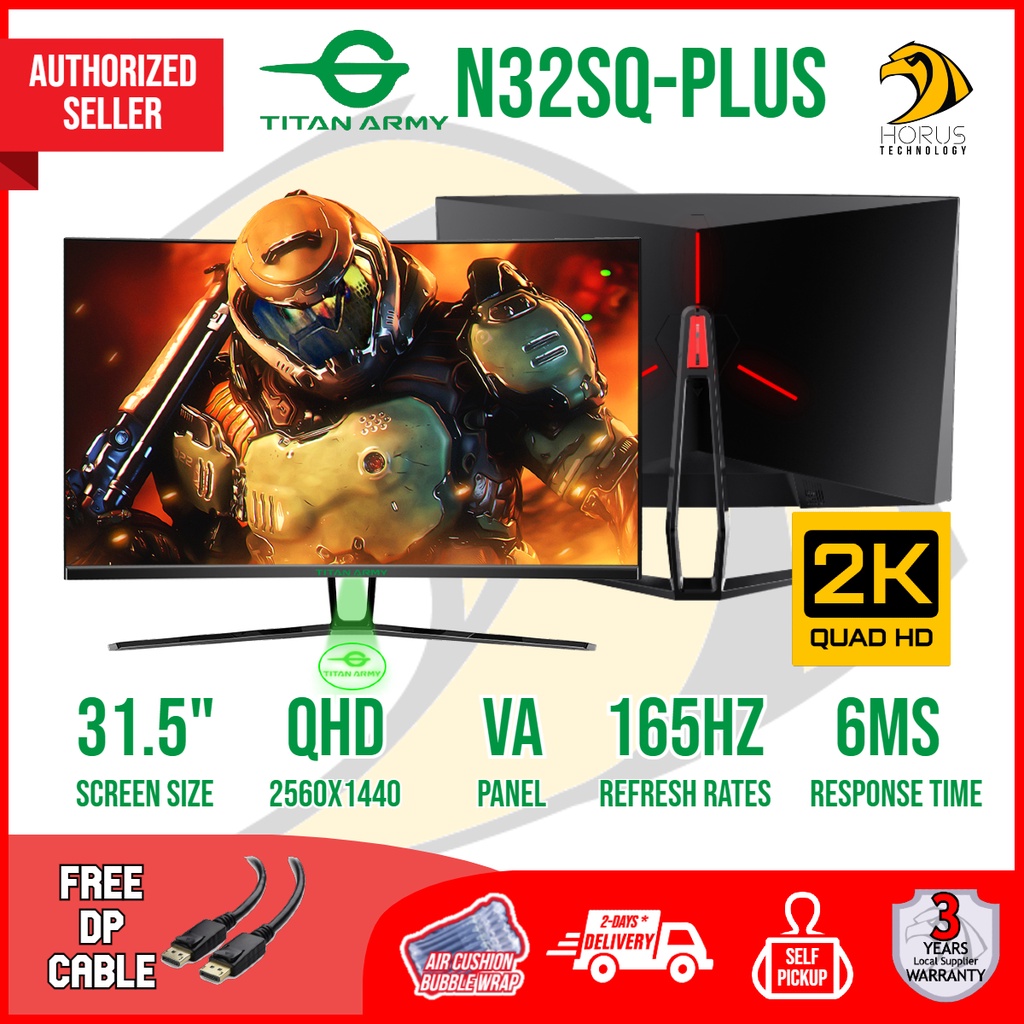 Titan Army 32" Curved 165Hz 2K Gaming Monitor (N32SQPLUS) Shopee