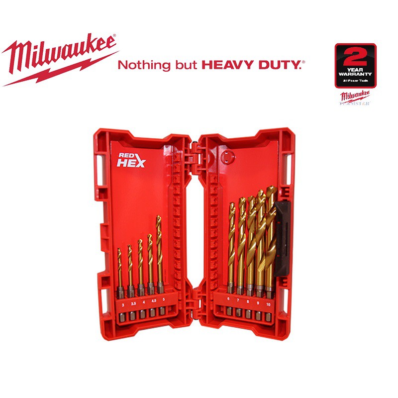 Milwaukee red hex online drill bits