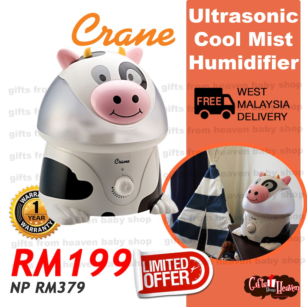 Crane Adorable Ultrasonic Cool Mist Humidifier COW | Shopee Malaysia