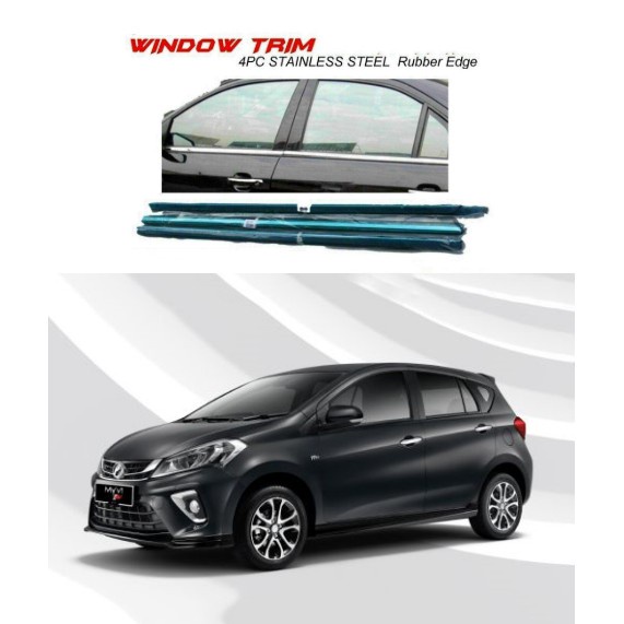 Perodua Myvi Year 2018 Window Trim Chrome Lining Door Belt Moulding ...