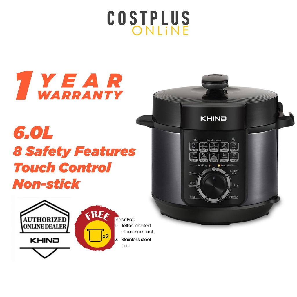 Khind PC6100 / BPC22A 6L Pressure Cooker Digital Multi Cooker