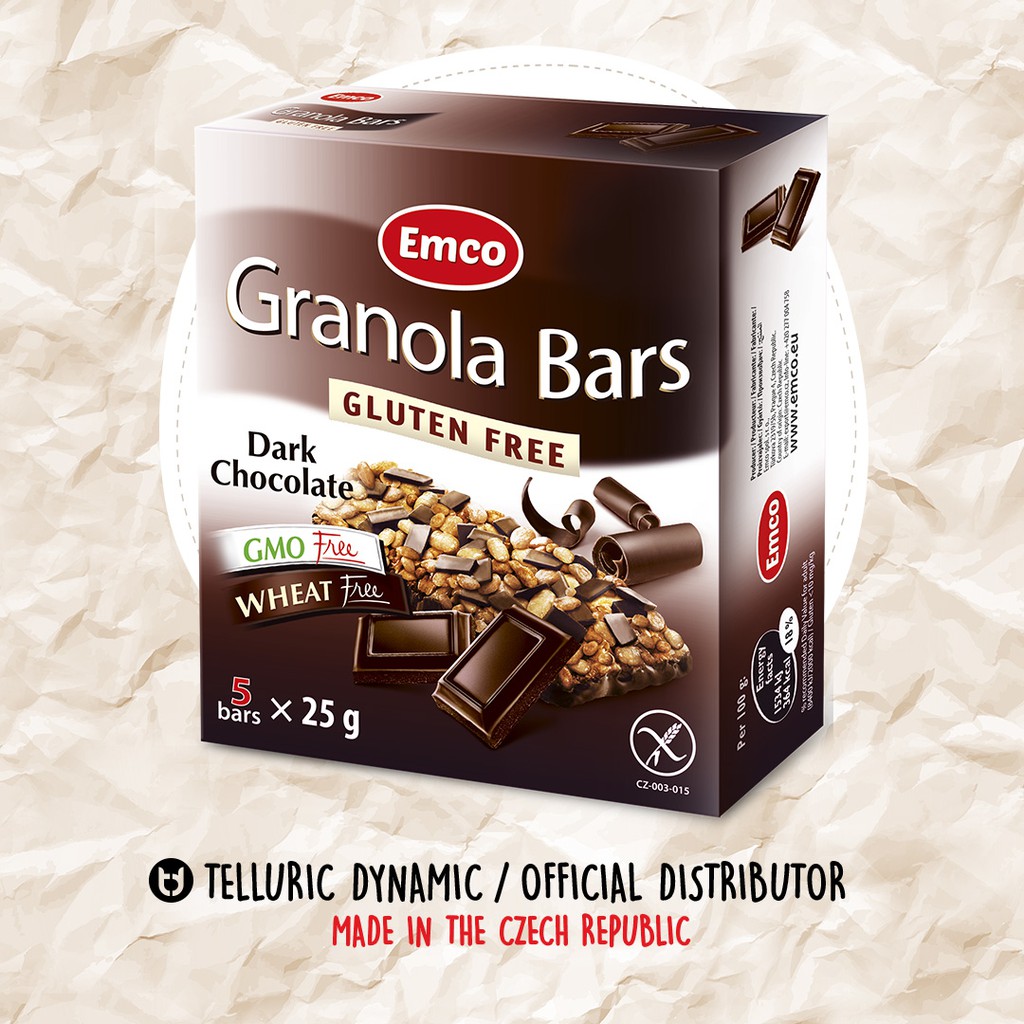 Emco Gluten Free Granola Bars Dark Chocolate Gm Sku Shopee Malaysia