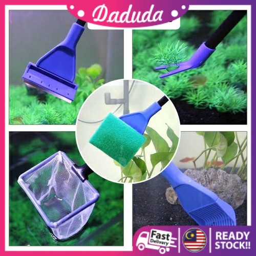 Aquarium Fish tank Cleaning set 5 in 1 Tools guppy betta discus crystal