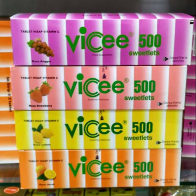 Vicee 500 - Suction Vitamin C Tablets (Price per Box contains 100 ...