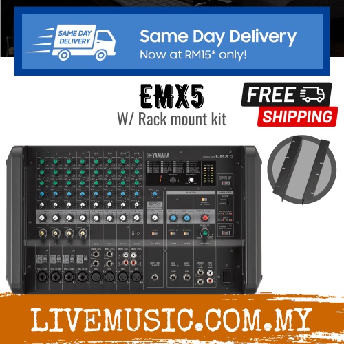 Yamaha EMX5 12channel 1260W Powered Mixer ( EMX5 / EMX 5 ) Shopee