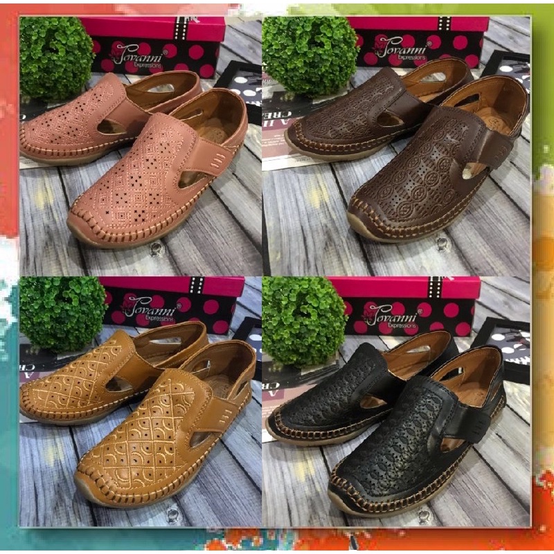 Ladies Comfort Jovanni Rounded Flat Shoes Kasut Sarung Wanita Selesa