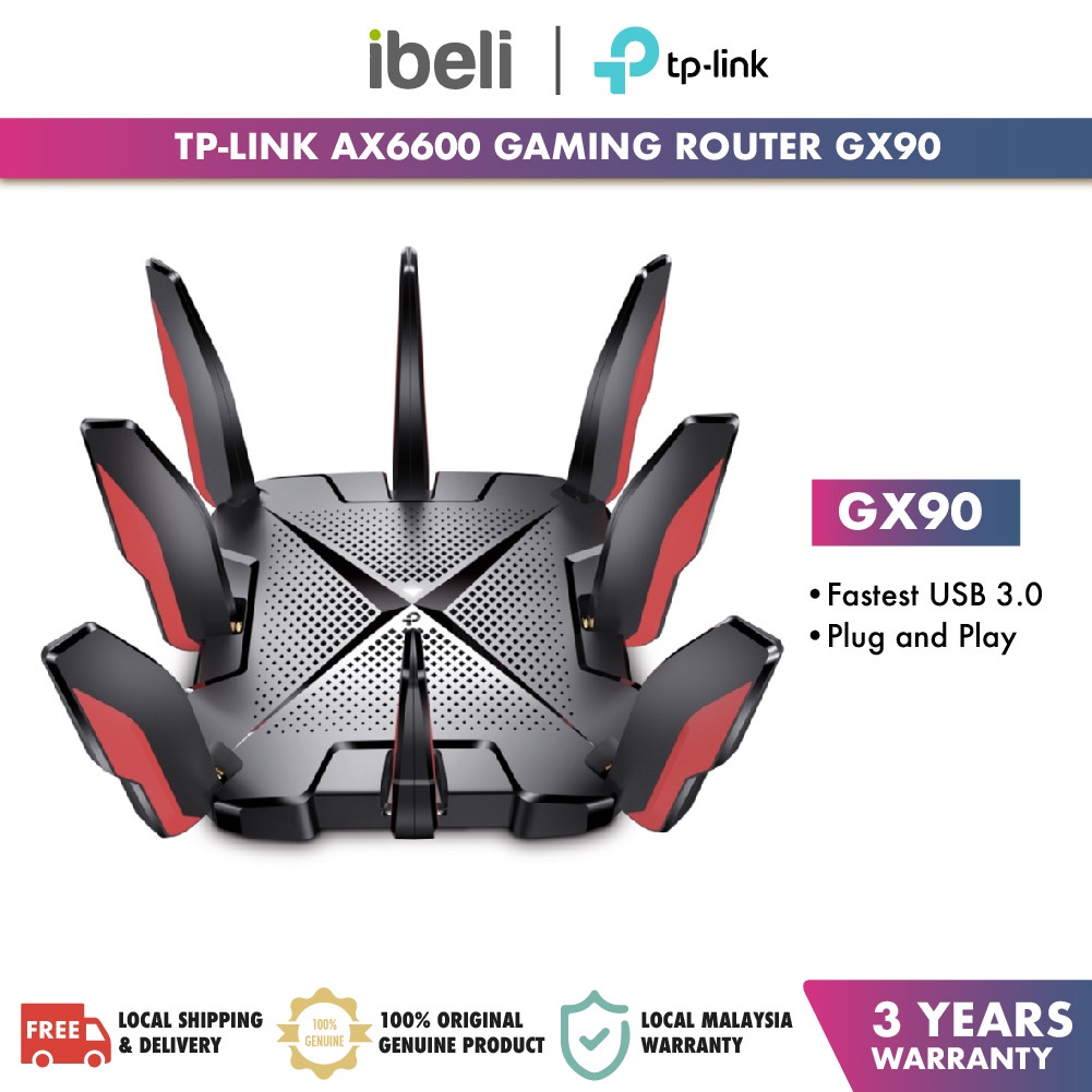 TPLink Gaming Router With TriBand Gigabit GX90/AX6600 Shopee Malaysia