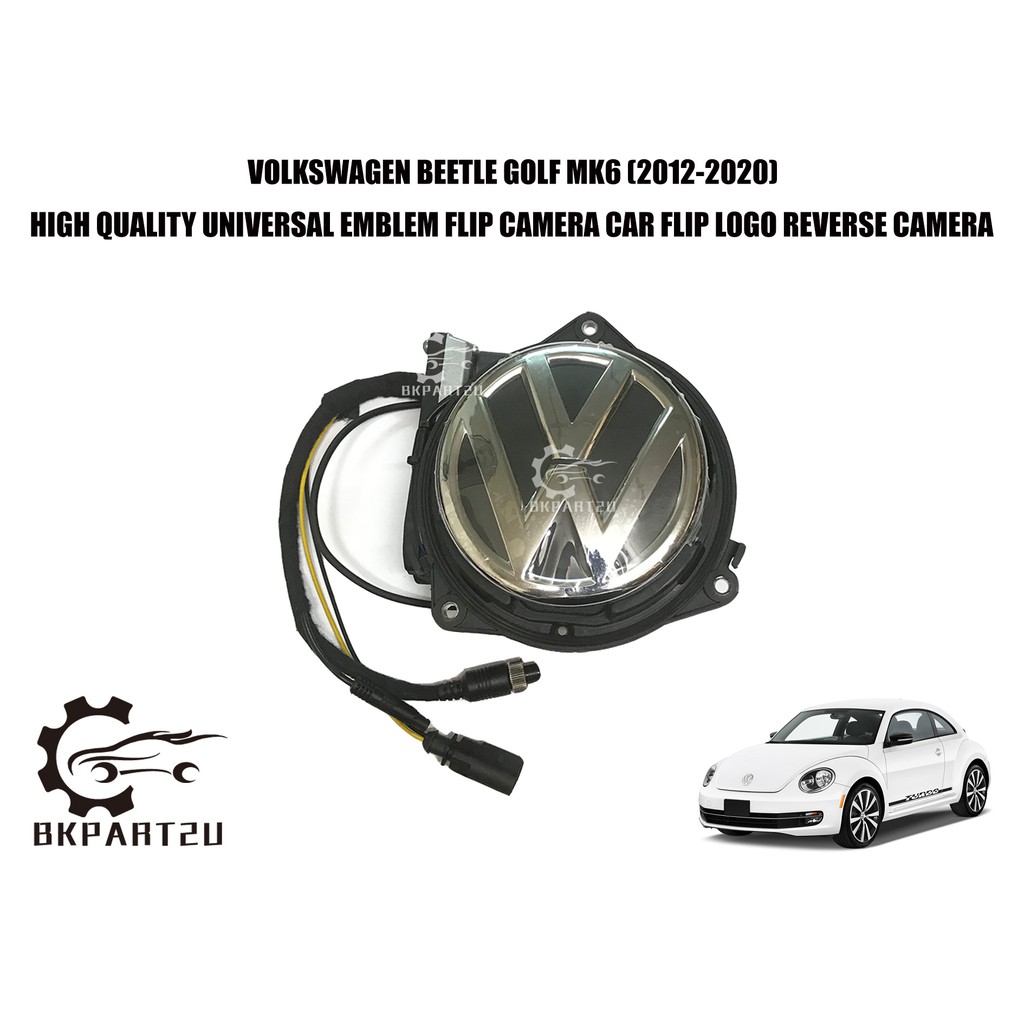 VOLKSWAGEN BEETLE GOLF MK6 2012-2020 UNIVERSAL EMBLEM FLIP LOGO REVERSE ...