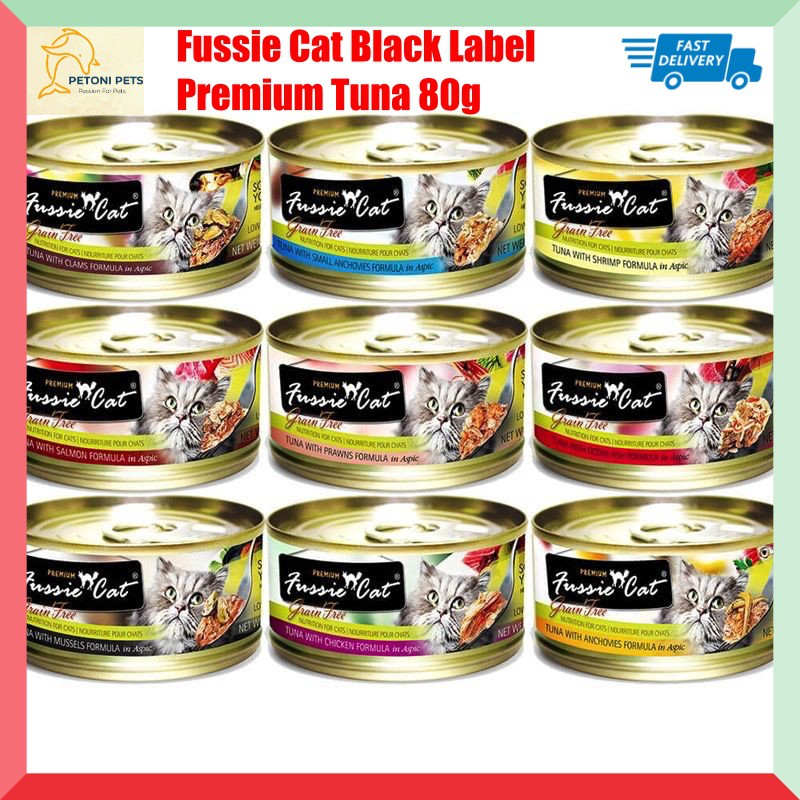 Fussie Cat Black Label Premium Cat Canned Food 80g Shopee Malaysia
